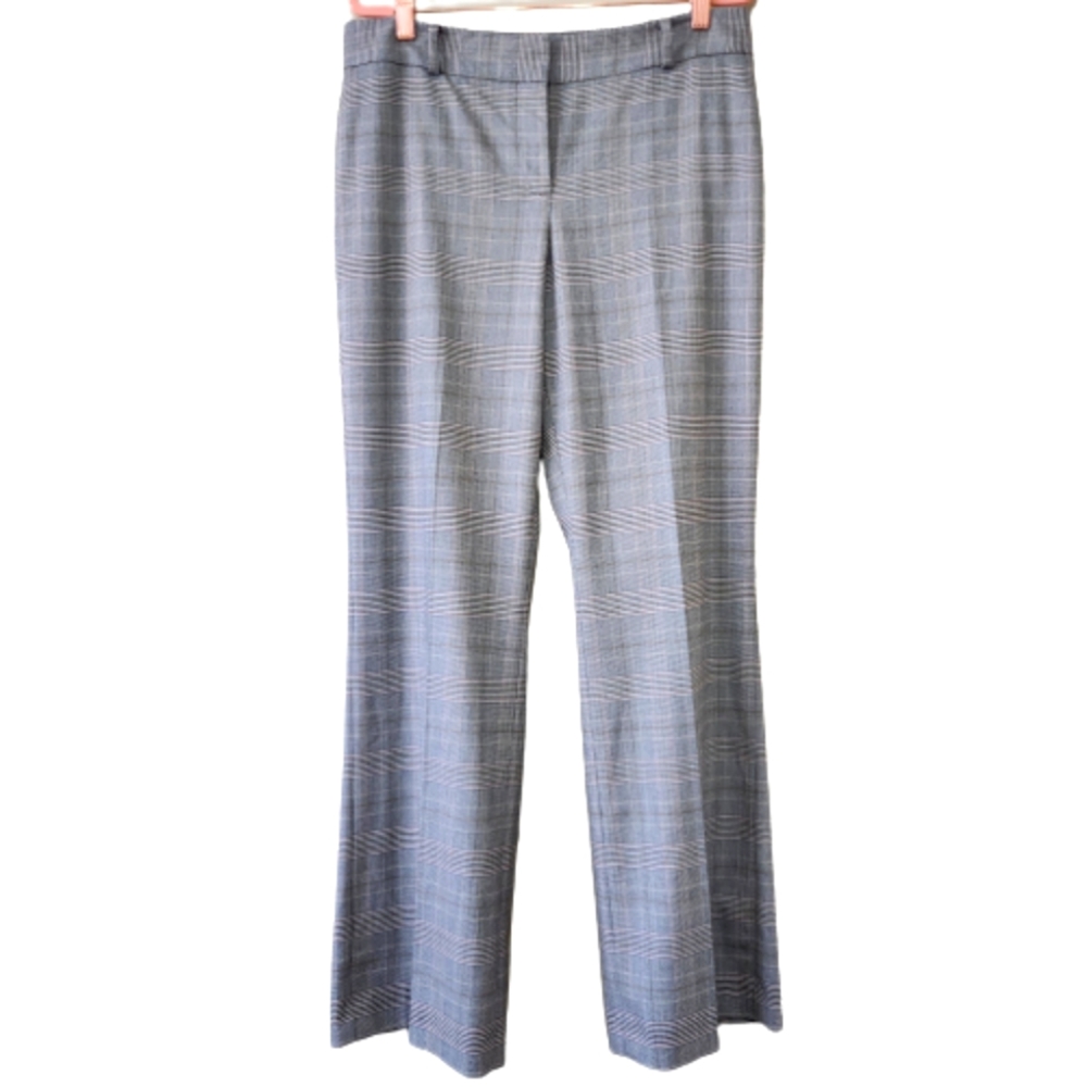 TALBOTS Glen Plaid Curvy Straight Leg Trouser Pants Size 8 #0228